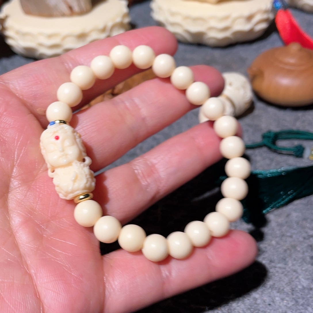 柏木（崖柏）象牙果手串