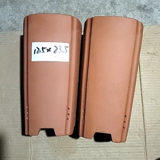 紫砂红泥四方签筒两个