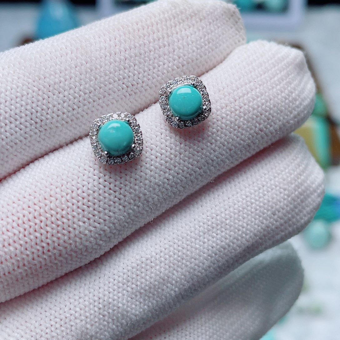 绿松石银S925镶嵌珠宝奇石