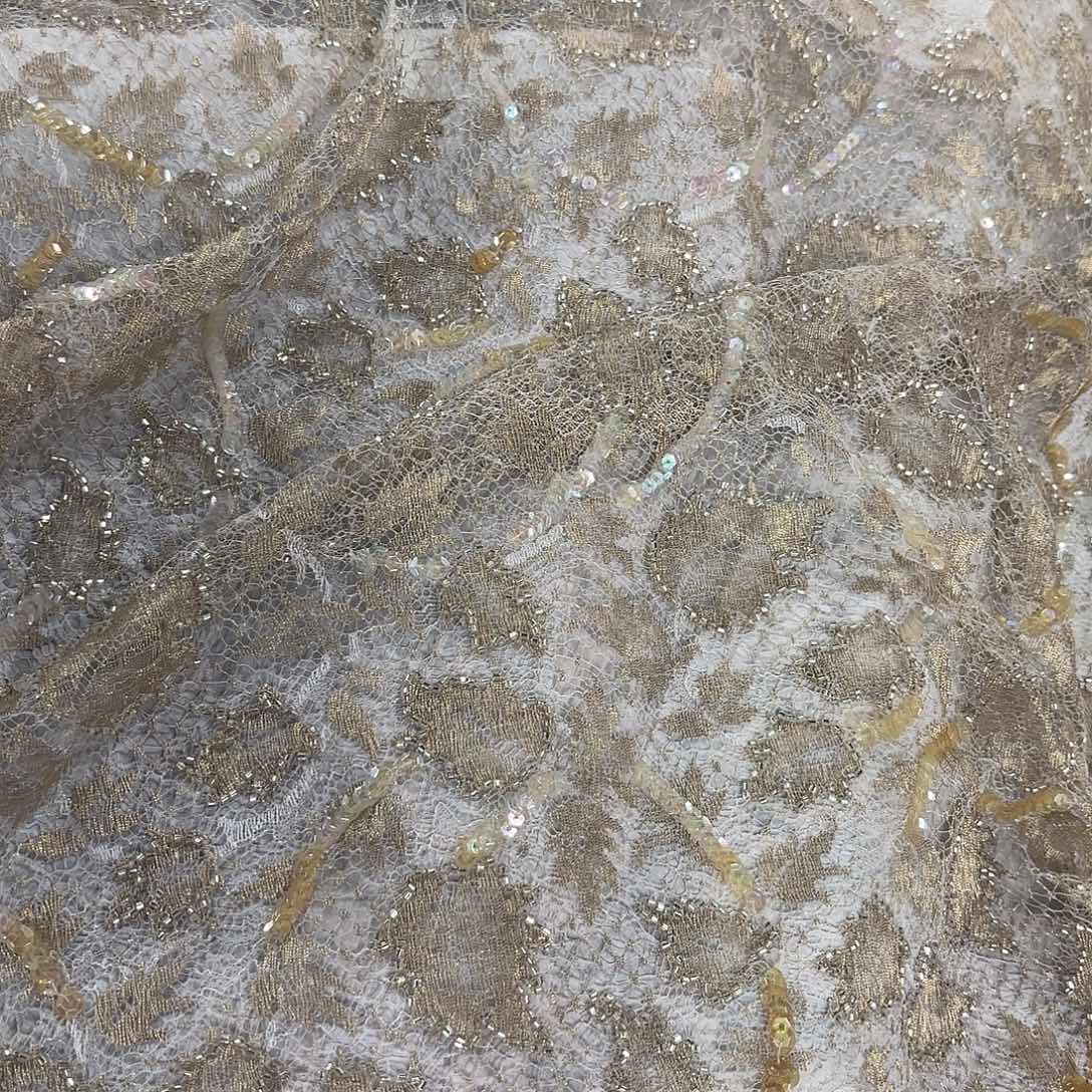 棉微笑专拍3.5米法国蕾丝刺绣