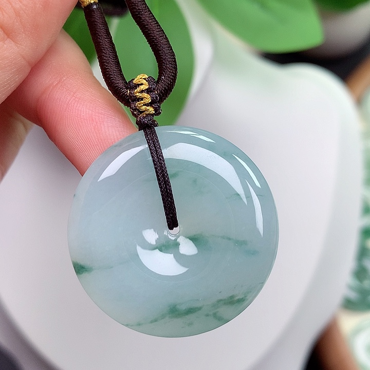 颈饰未镶嵌翡翠平安扣 31.7x6.0mm