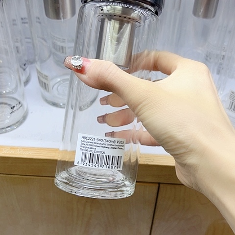 万象品牌玻璃杯V265，绿色