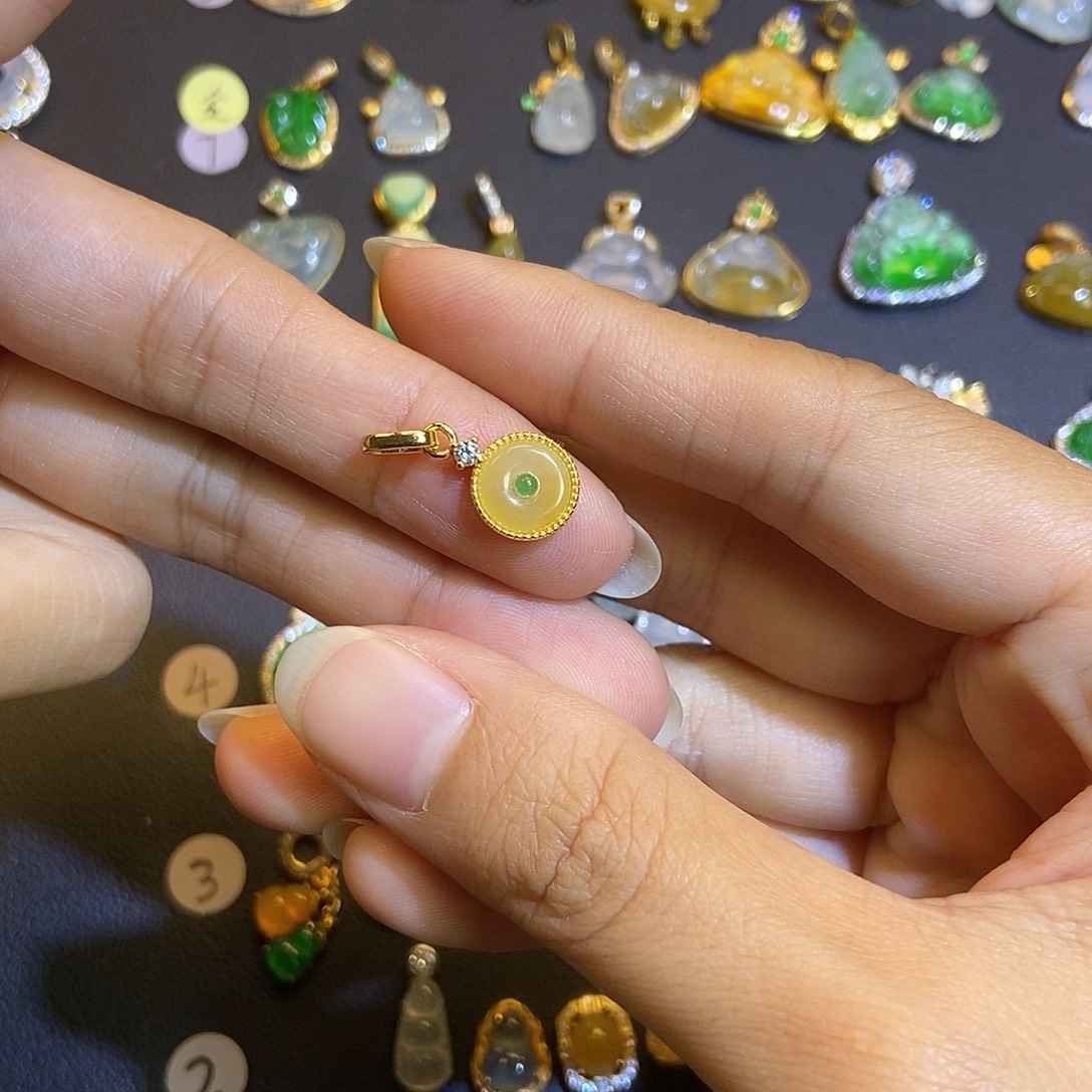 你***.翡翠银S925镶嵌吊坠(不含链)