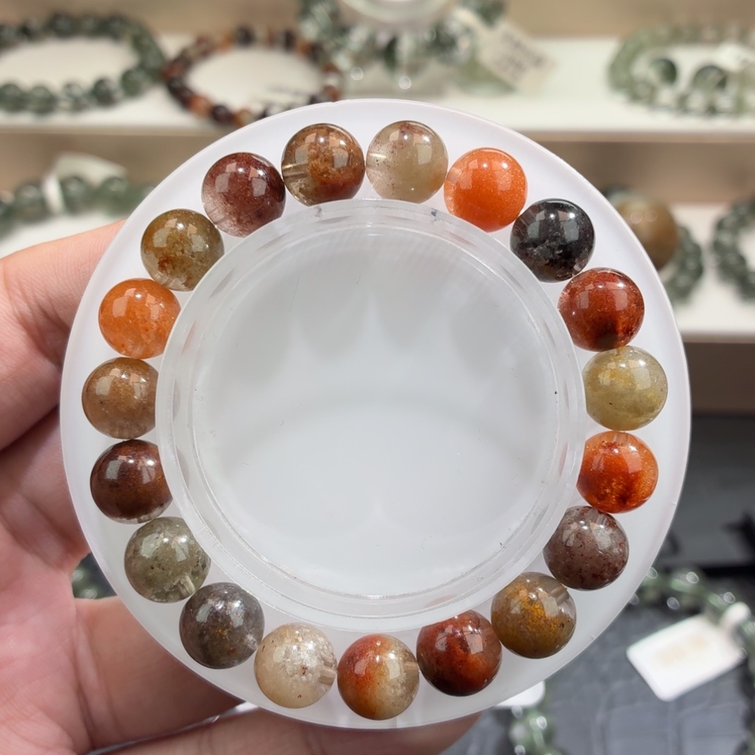 竹***子水晶未镶嵌手链花幽灵满盆10m