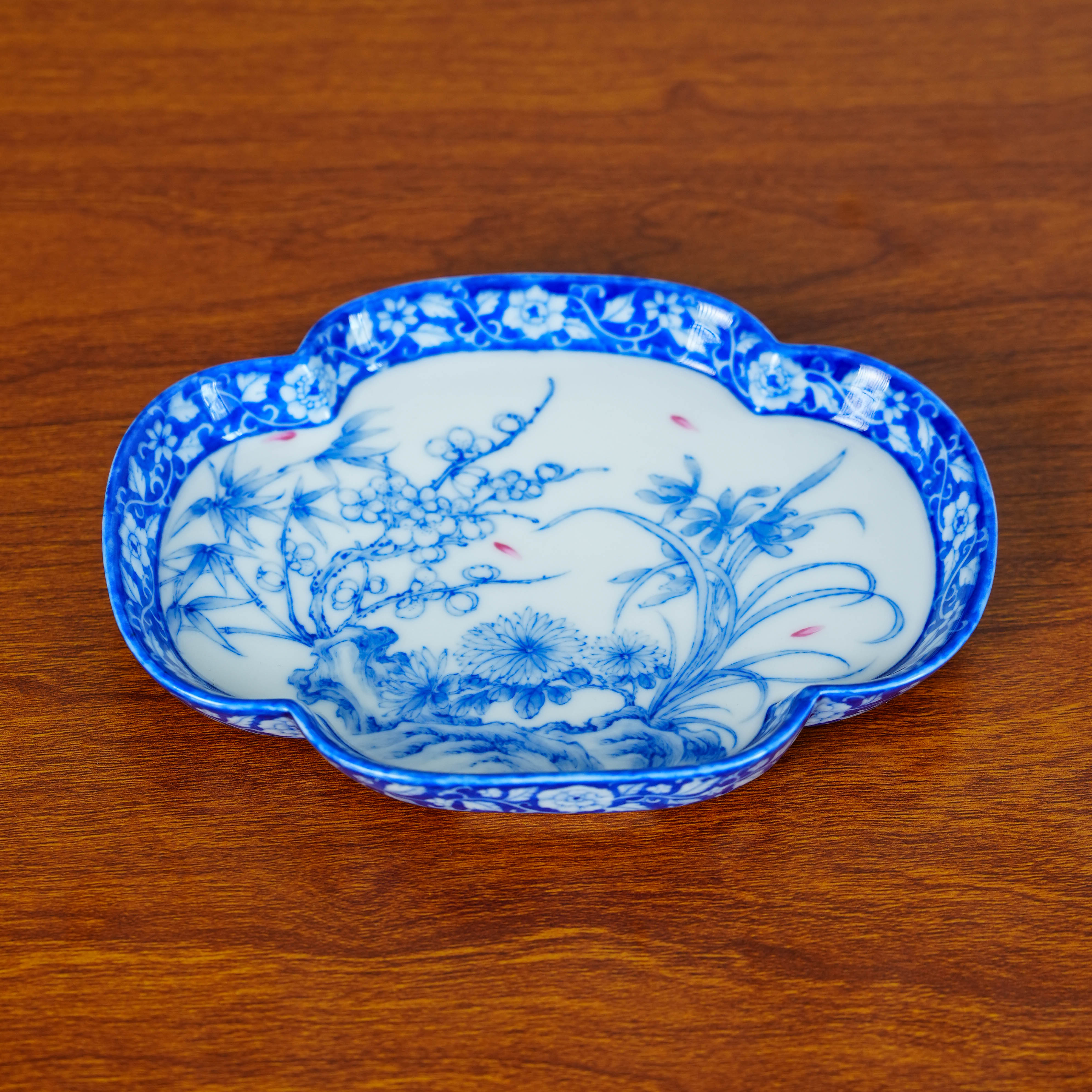 《青樵轩》青樵轩青花海棠壶承