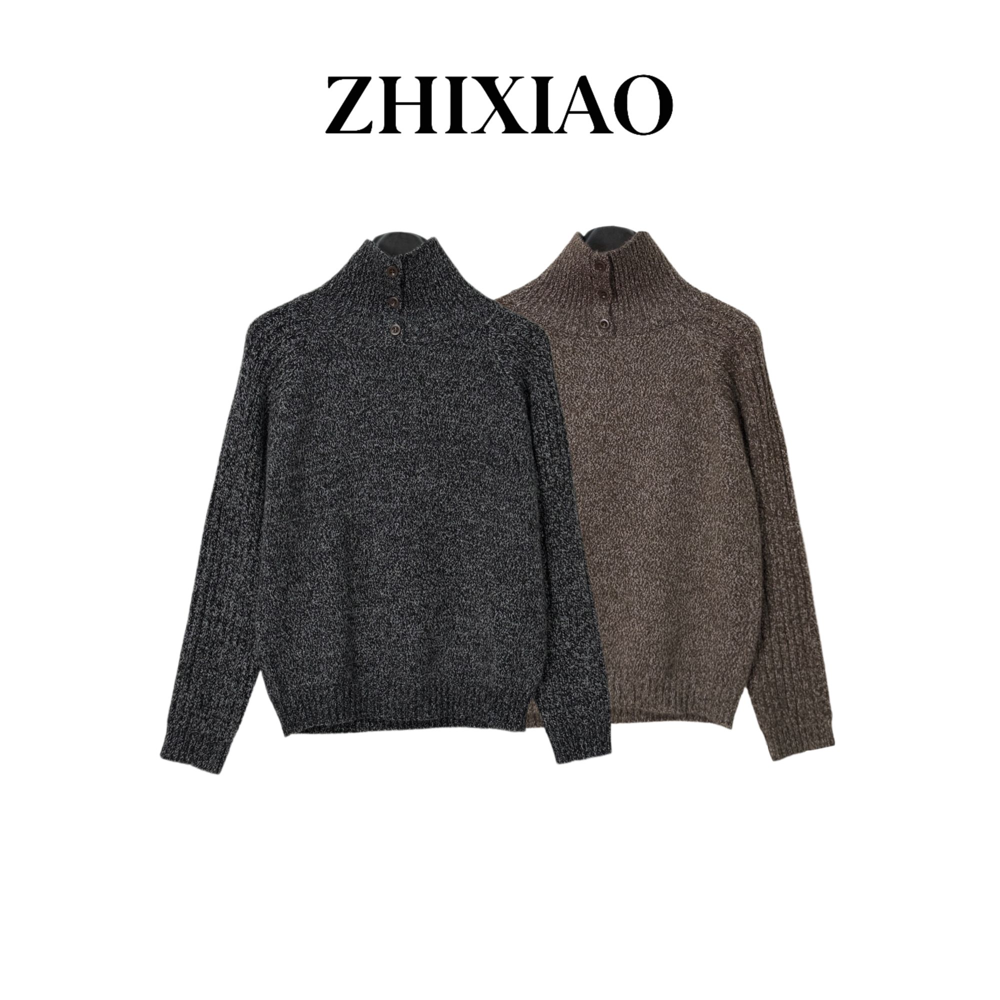 【ZHIXIAO】秋冬新款：高领针织毛衣TR1163