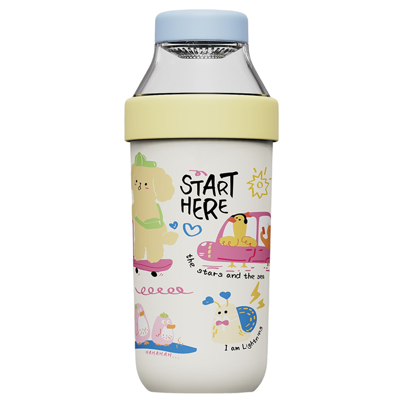 【A等品微瑕】独角犀Rhino.life【动物乐园】系列茶水分离杯 滑板星球