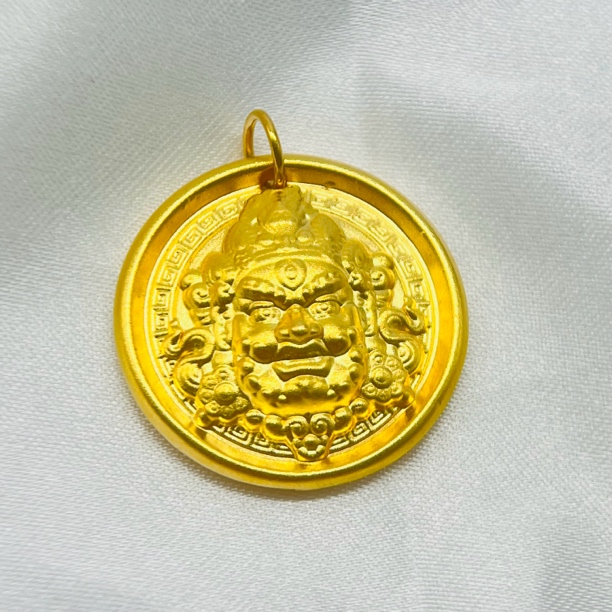 足金饰品/黄财神圆扣/2.10/1B5B18154/h