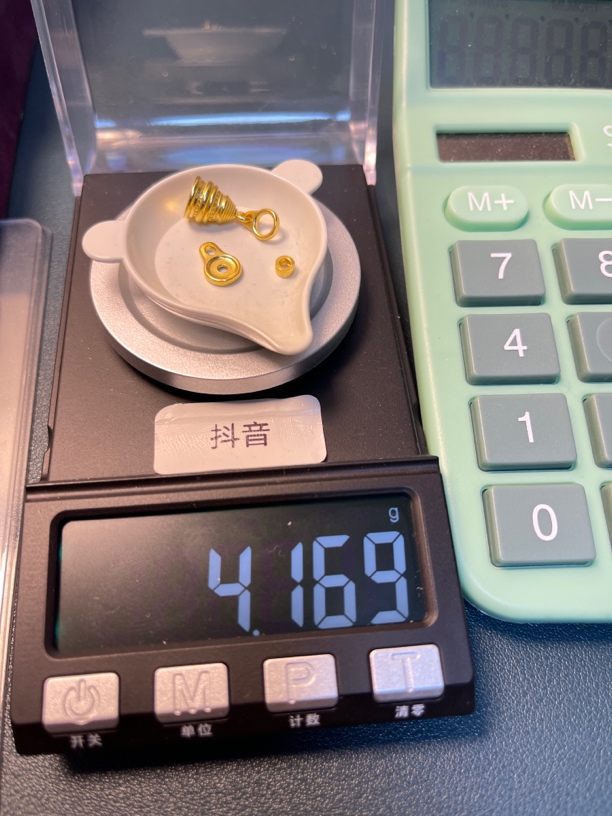 足金999八字扣卡七塔擦秀