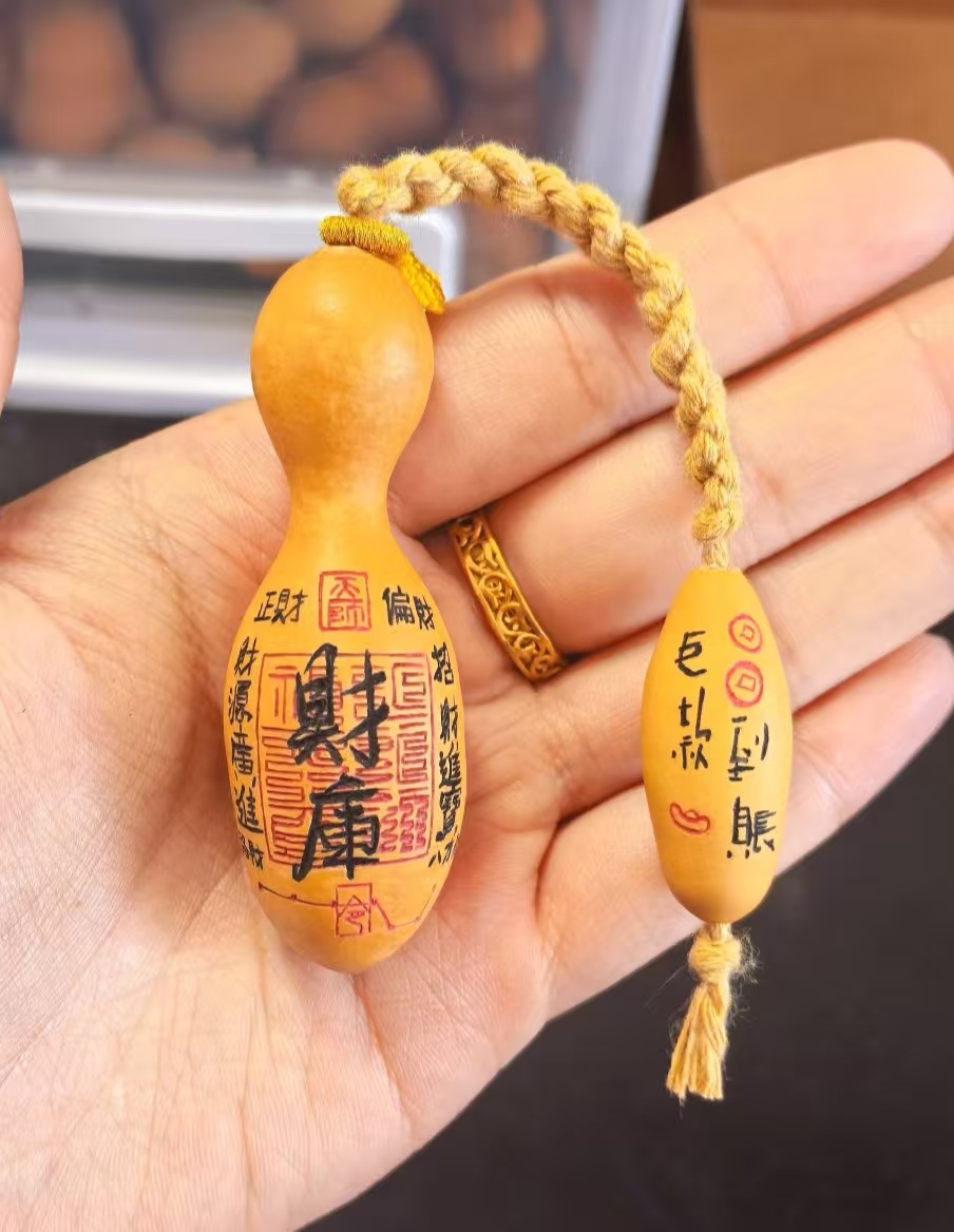 天然手工雕刻小葫芦文玩手把件可盘玩 直播间选购 