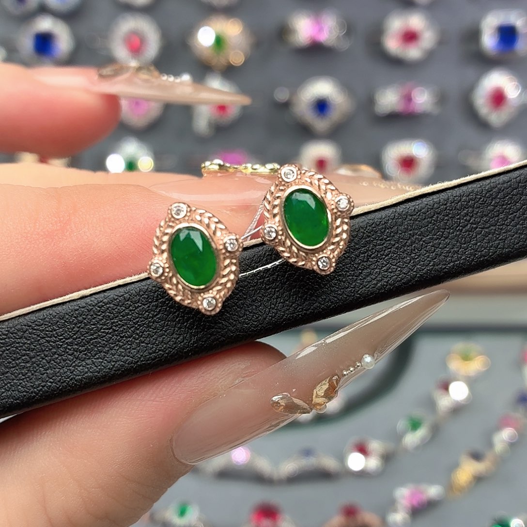 925银培育祖母绿色宝石22