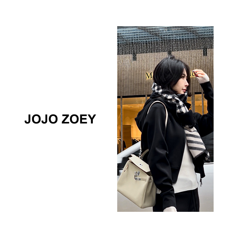 JOJO ZOEY【布里斯班】~秋冬新款纯色简约休闲连帽外套wt-6005