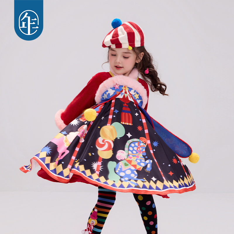 【戏境巡游】年衣童装汉服裙秋冬新款女童汉服连衣裙新中式国风唐装