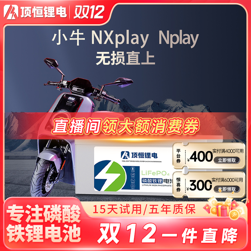 顶恒小牛Nxplay Nplay 电摩电轻摩大容量磷酸铁锂大单体锂电池