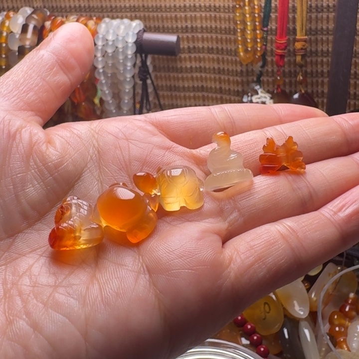 红***子玛瑙/玉髓合金颈饰002