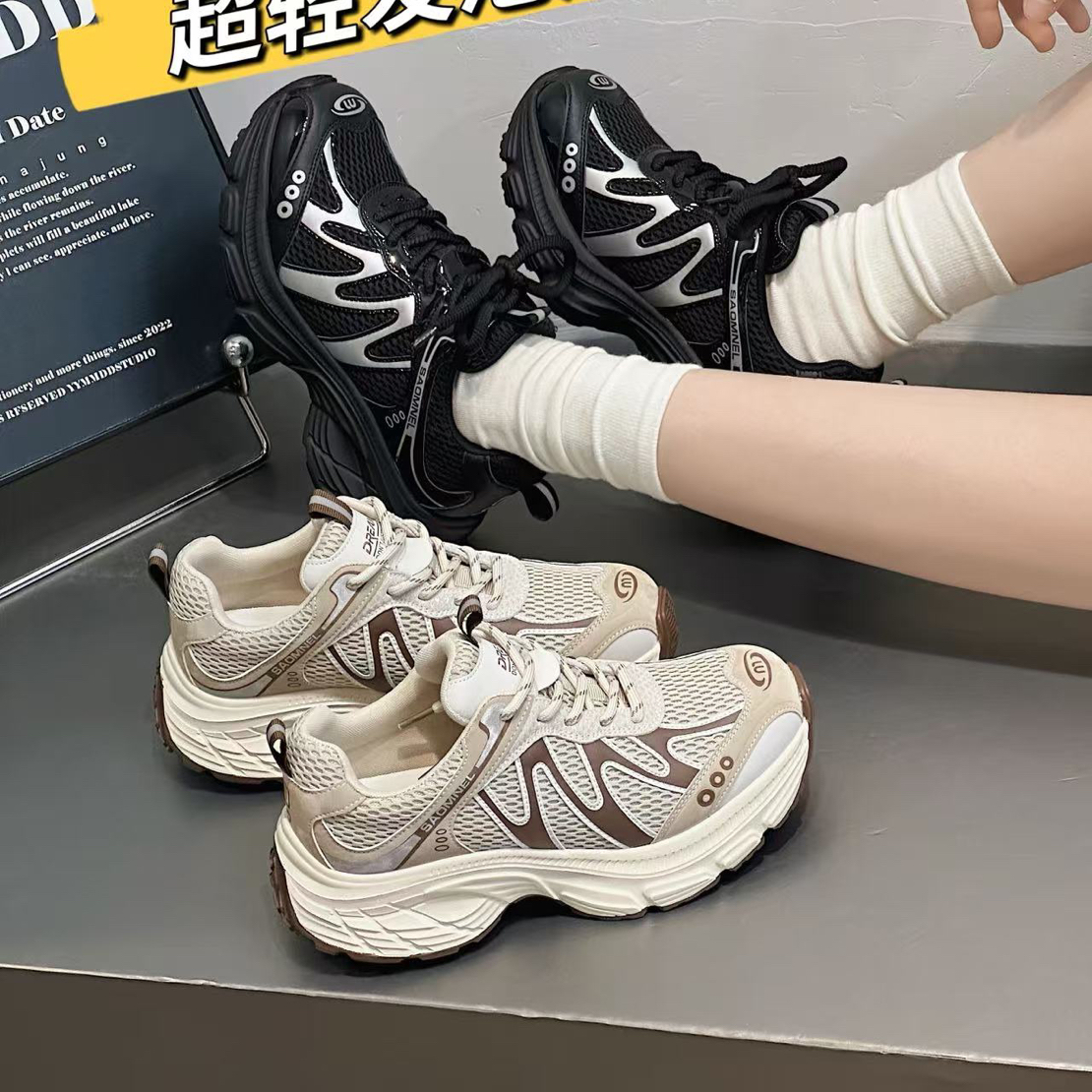 78081网面透气港风老爹鞋