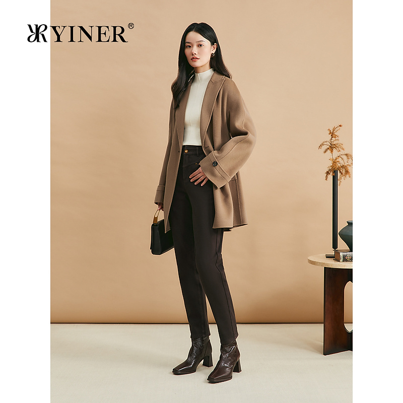 YINER音儿女装毛呢大衣8C34580090