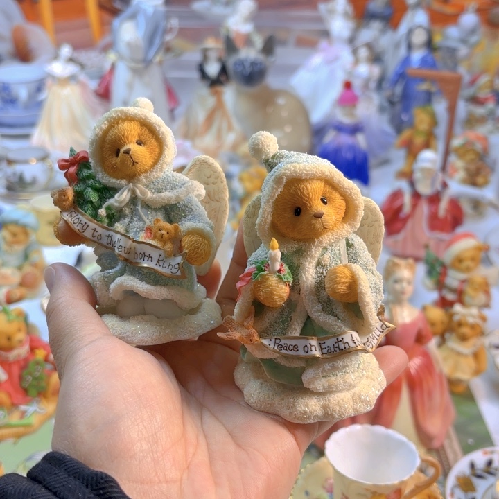 摆件欧洲中古瓷器好看冲鸭！