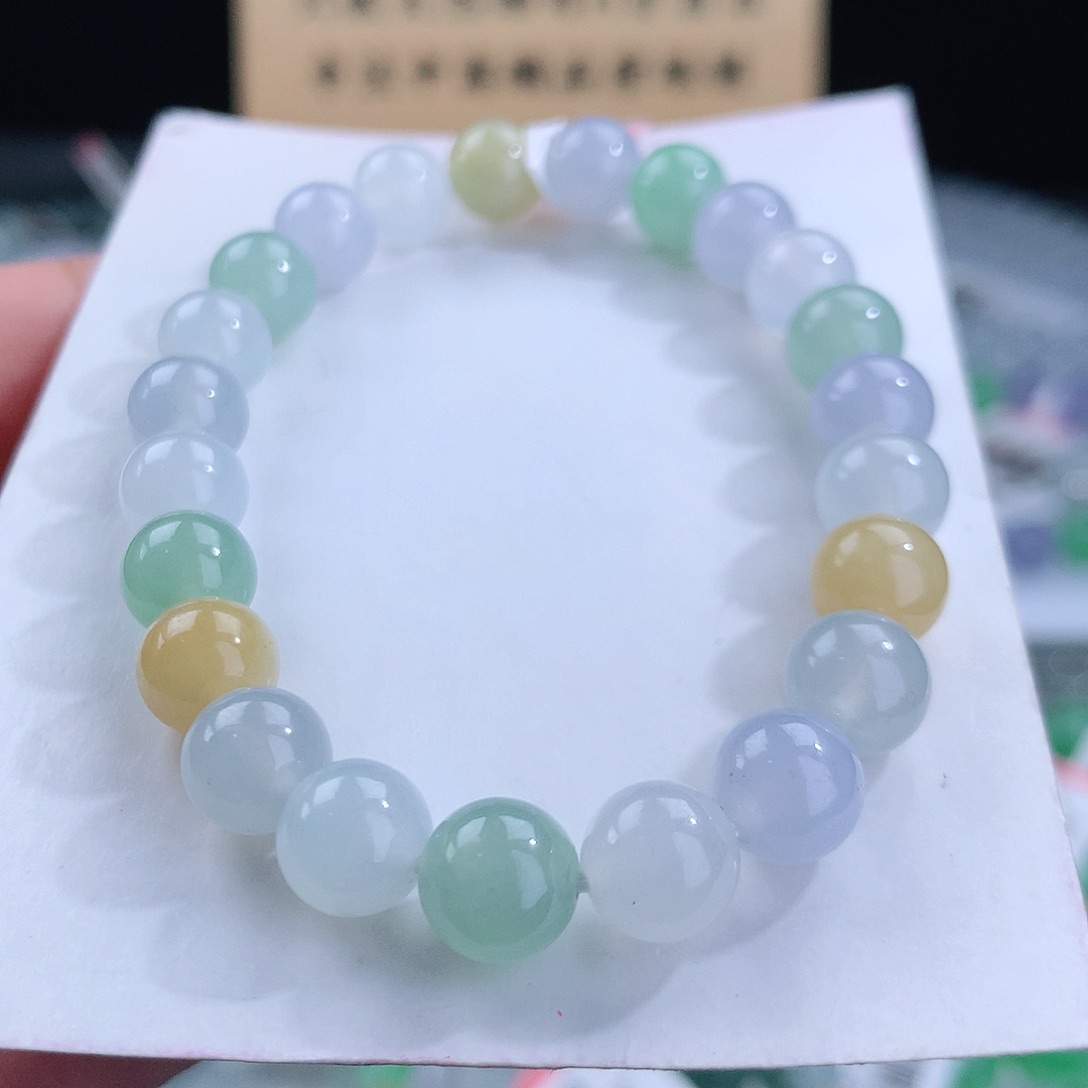 翡翠手链未镶嵌卡8mm