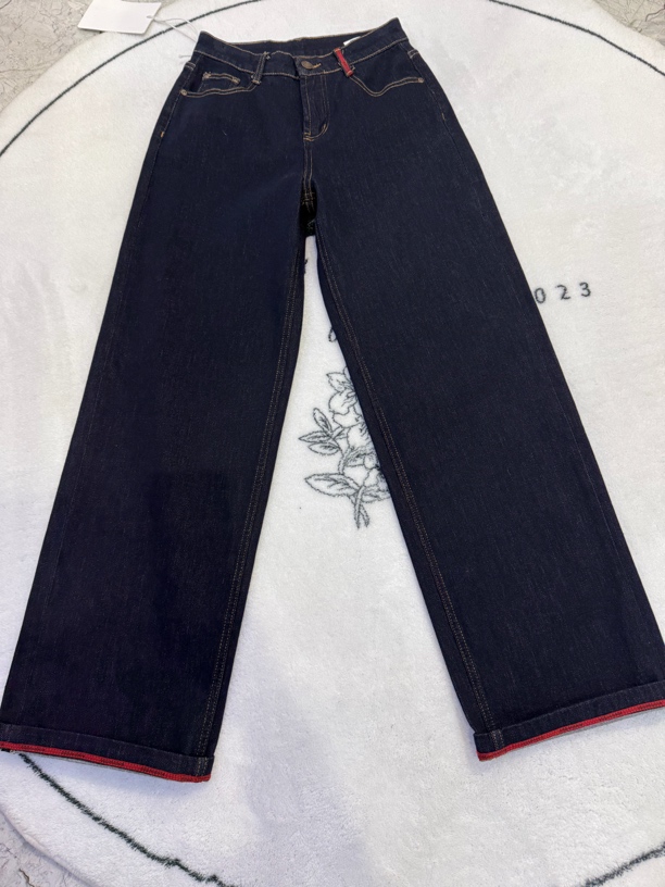 高腰显瘦牛仔裤女宽松直筒阔腿裤不易掉色舒适百搭