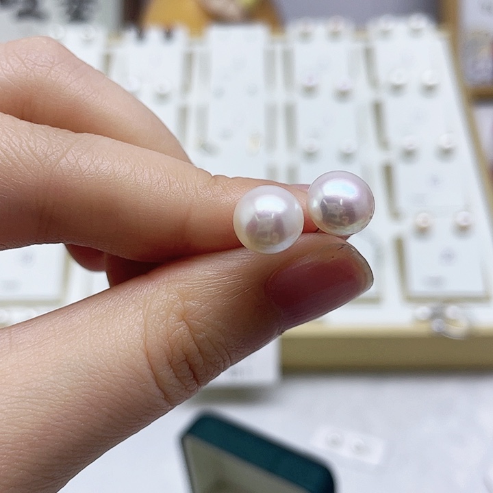 淡水珍珠耳饰银S925镶嵌我****?