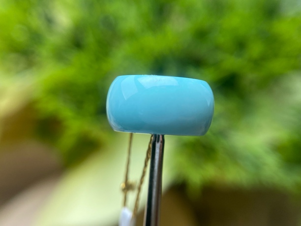 原矿绿松石精工直切鼓珠13.8✖️7.1