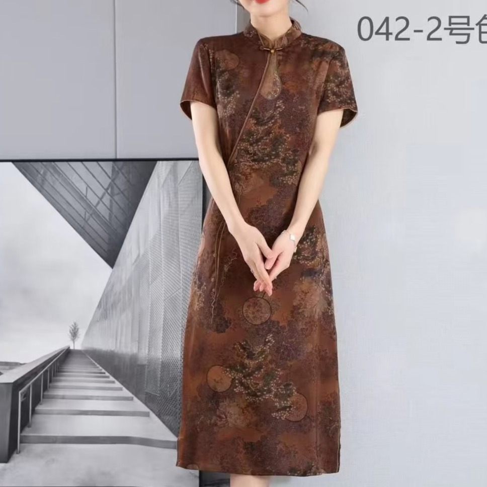 9-042-17新款时尚印花连衣裙