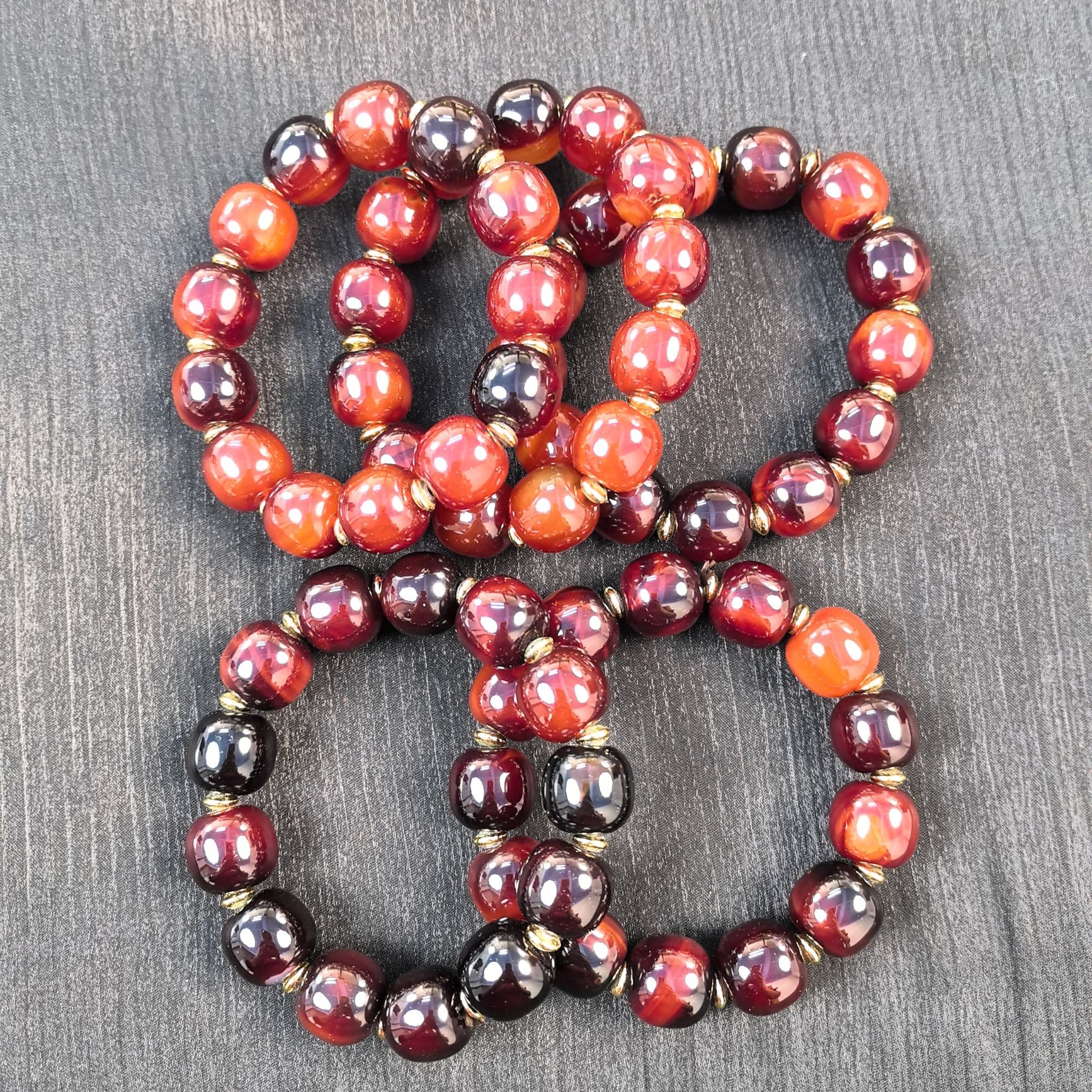 【小天总】TC14040天承妮佳血离子浓郁黑金石胆手串(多样性发其一）