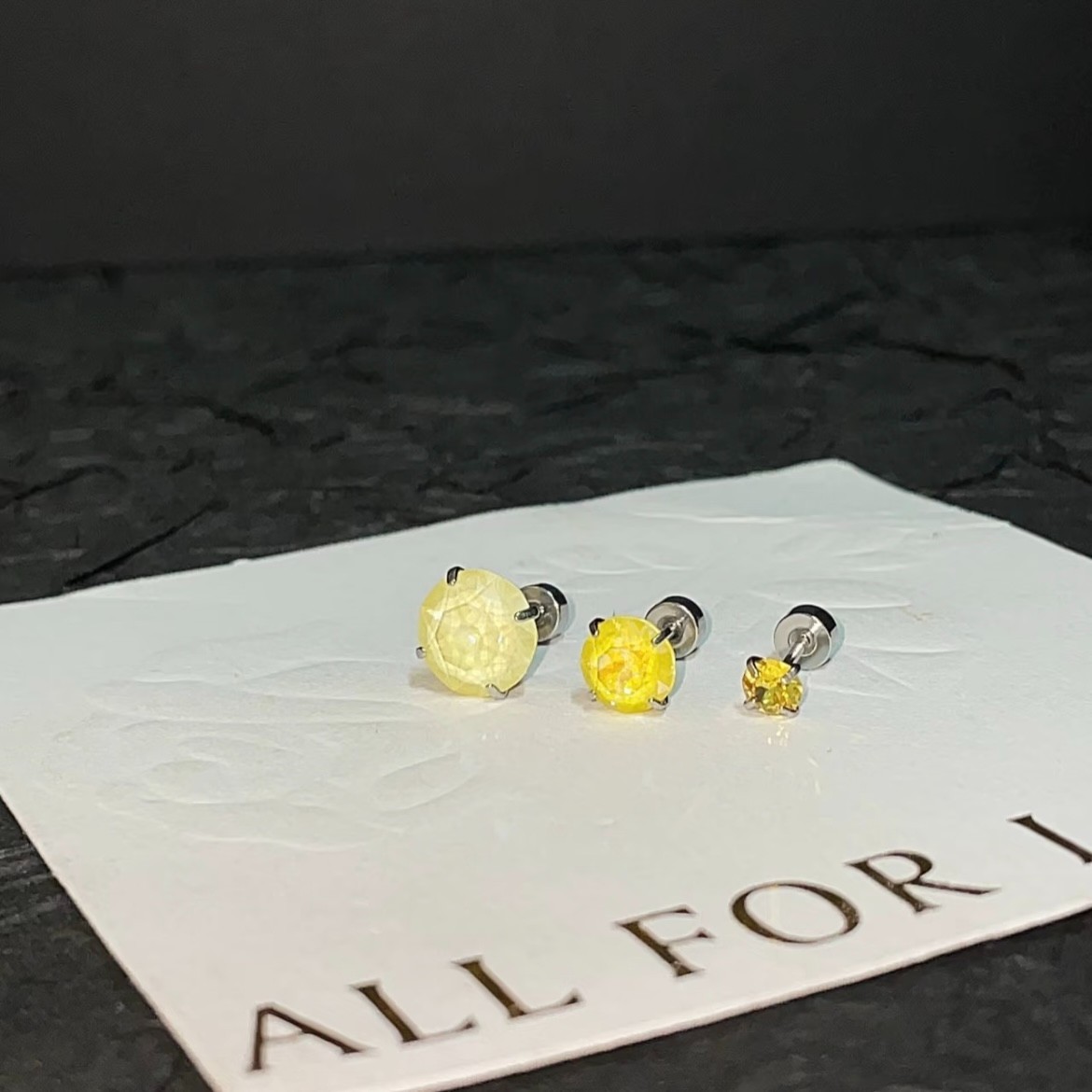 钛钢耳饰 钛钢外螺旋华子耳钉自选（4m/5m/6m) 