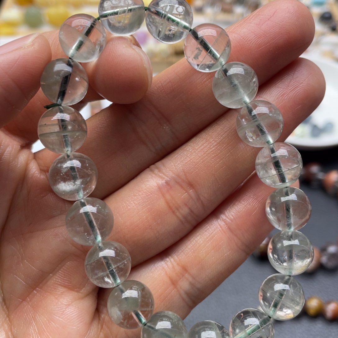 未镶嵌手链水晶绿幽灵