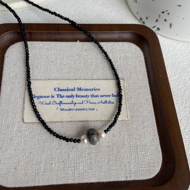 5032黑尖晶 称心如意项链 