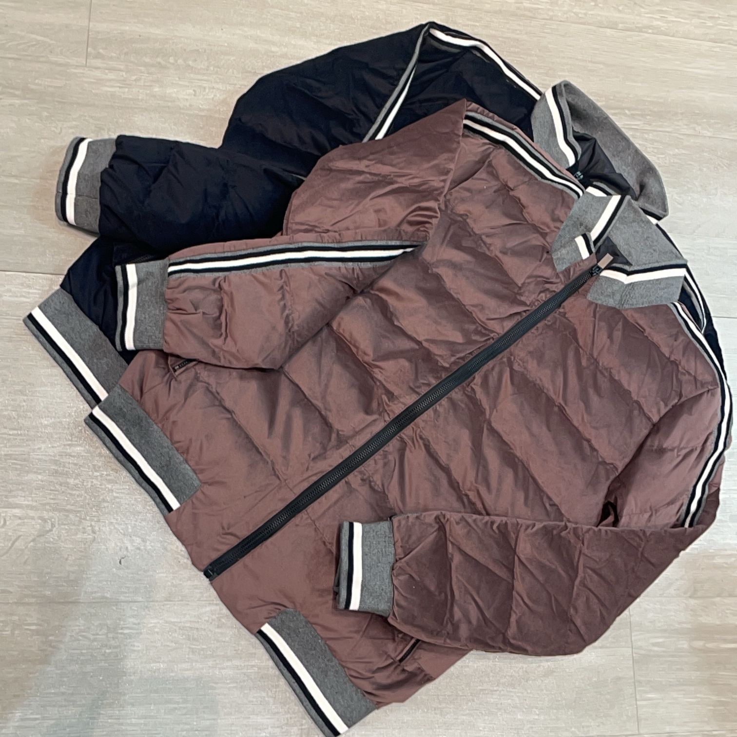 秋冬厚款拼色领休闲百搭外套-果梓119