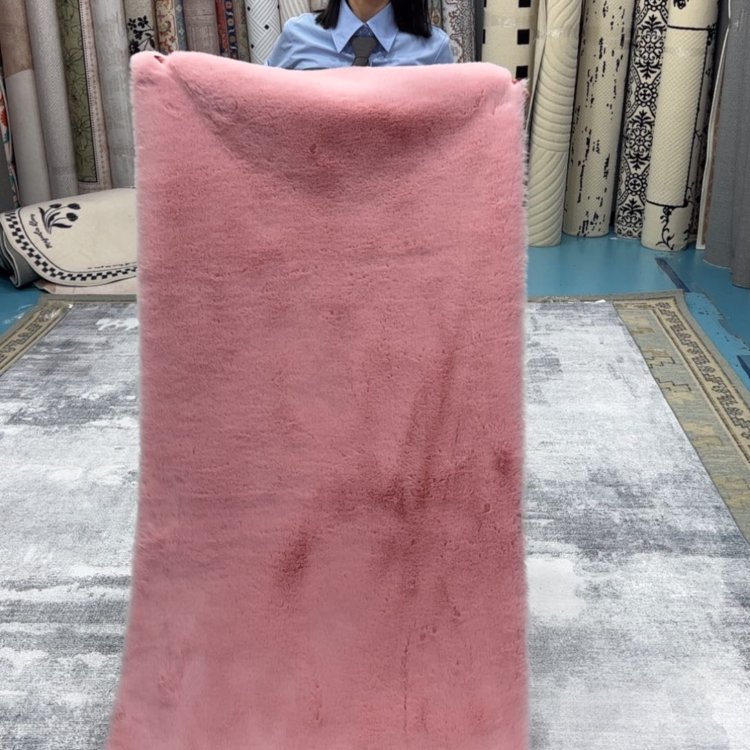 混纺75×200仿兔毛麂皮绒微瑕尺寸误差正负1-3厘米