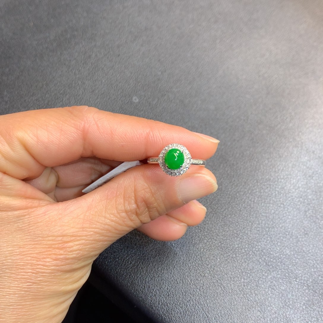 翡翠吊坠(不含链)18K金镶嵌嘻****哈