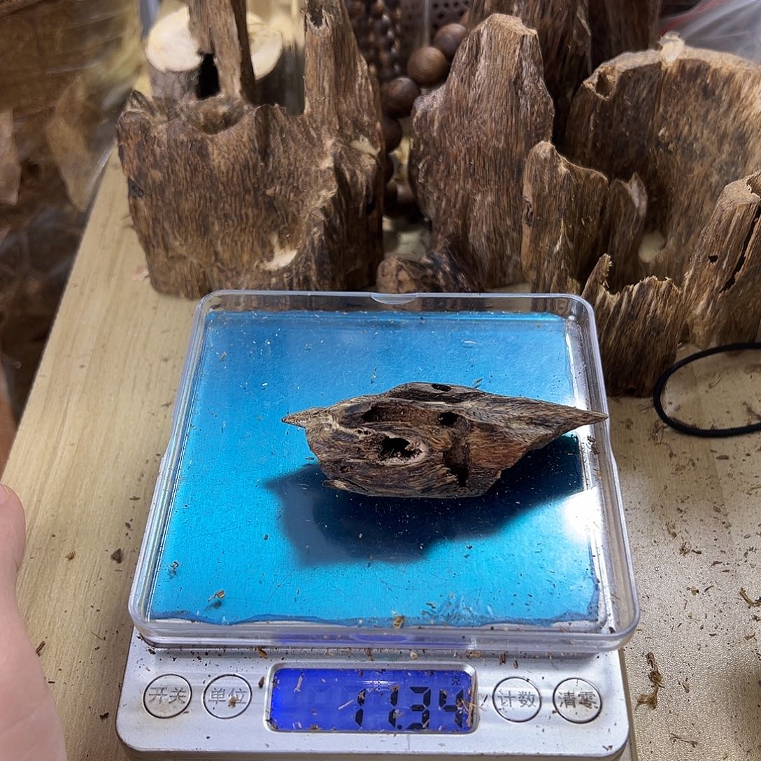 香料绿奇楠虫漏11克白棋