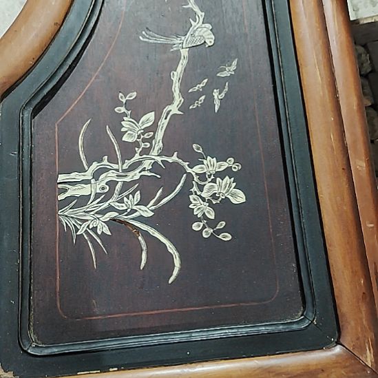 不***)香榧木手工人物木雕花板