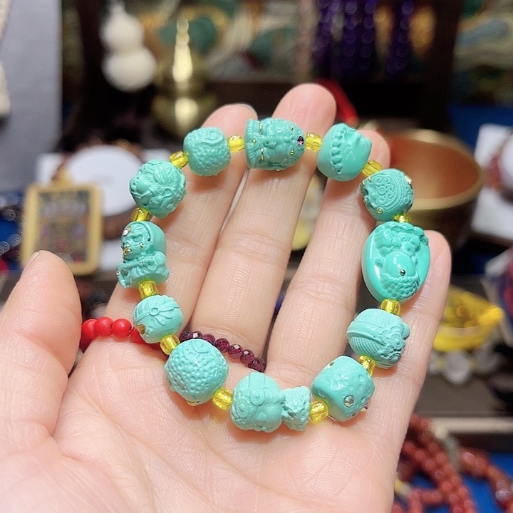 吊坠白玉菩提手串