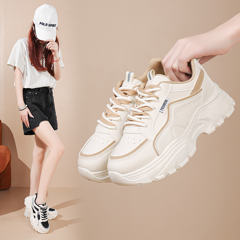 如2025春季女鞋新款透气网面鞋子女厚底运动鞋Q8825