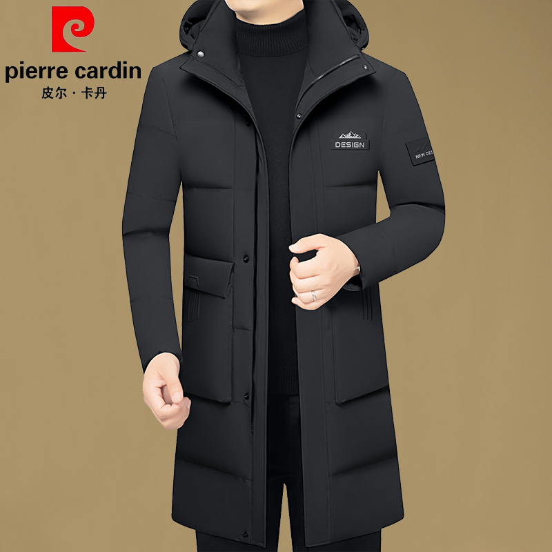 皮尔卡丹正品男式中长款羽绒服男款2025爆款秋冬男士羽绒服新外套
