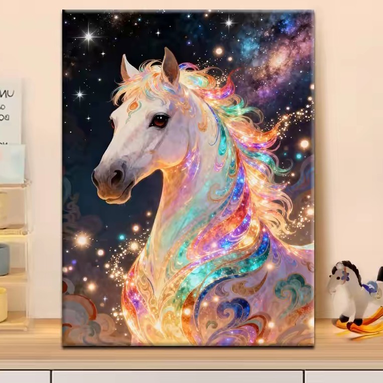 DMC十字绣-轻奢祥云骏马十字绣