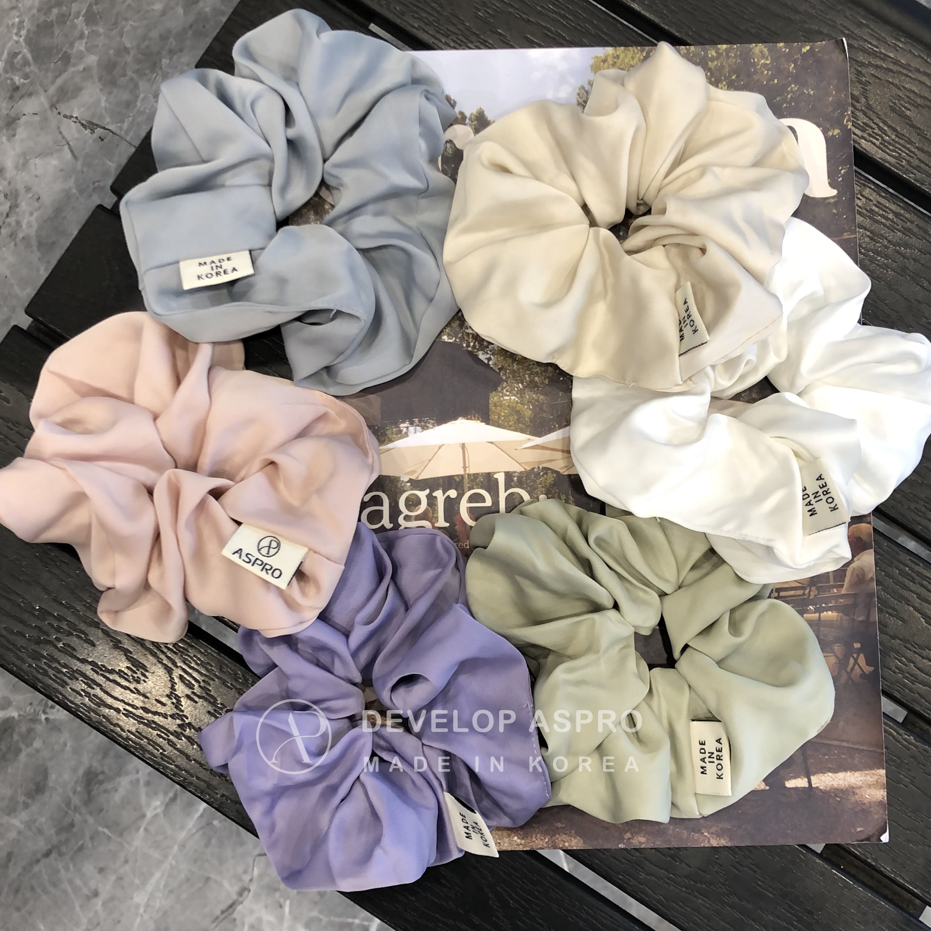 【现货】【ASPRO醋酸】韩国新款发圈正品爆款减龄洋气小肠发圈E43