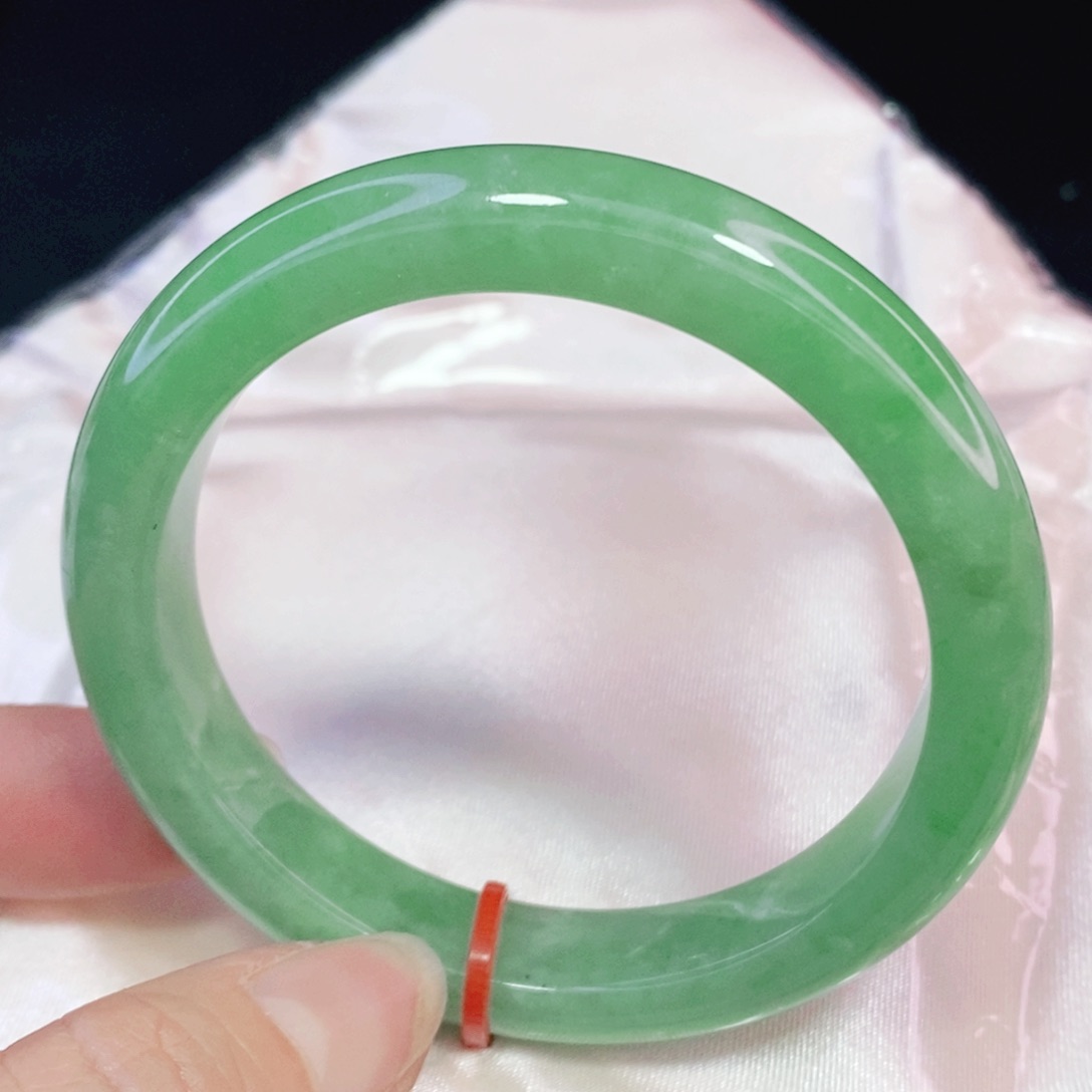 未镶嵌手镯翡翠53.6正圈捡漏强推