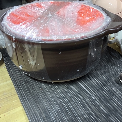 微瑕，明火，口径25厘米，高度9配橙盖