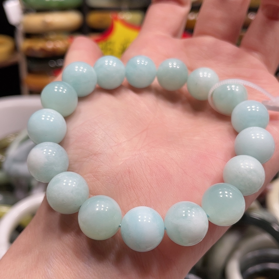 蛇纹石玉手串未镶嵌