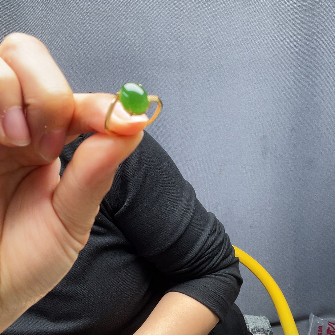 和田玉银S925镶嵌戒指