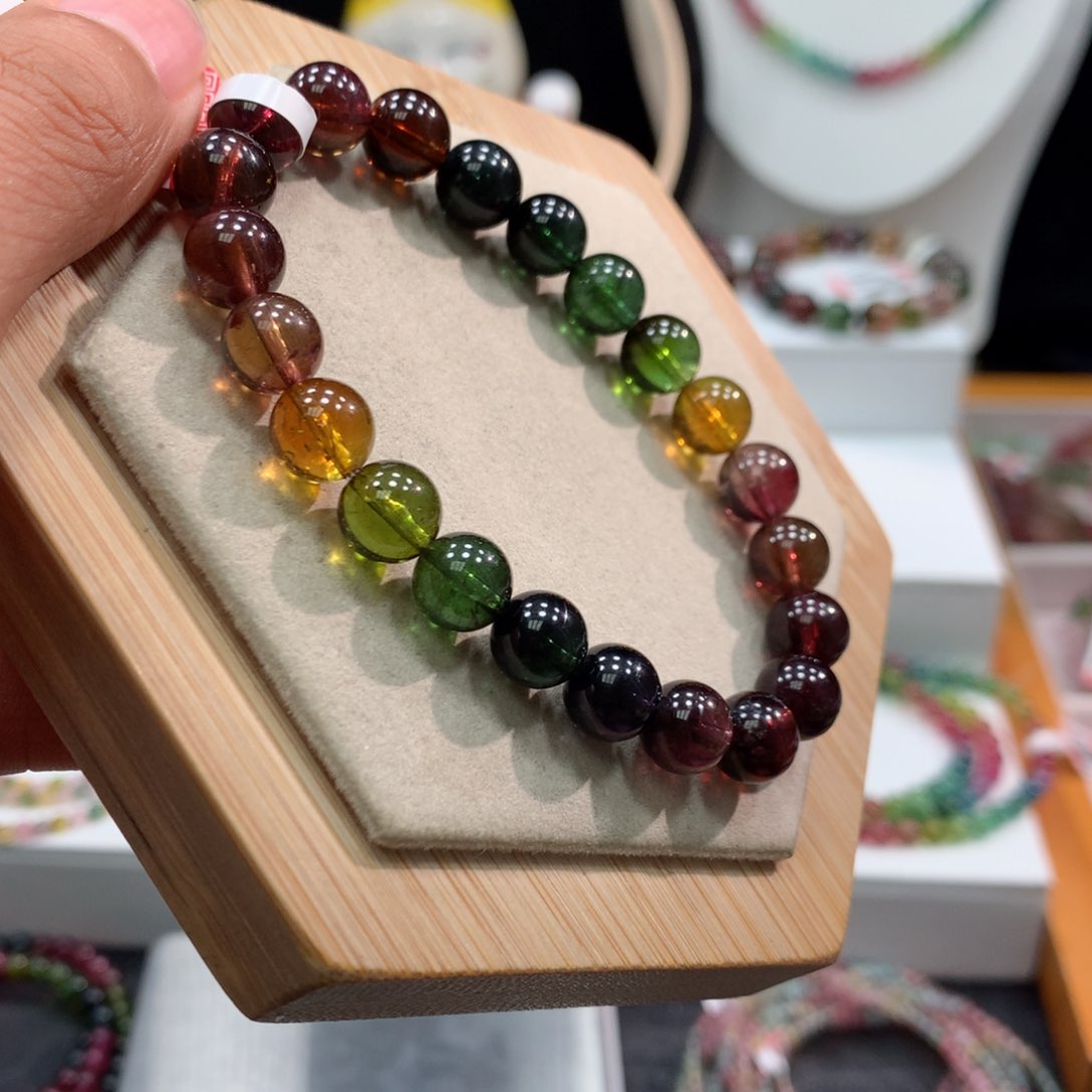 碧玺手链未镶嵌 8.8mm。