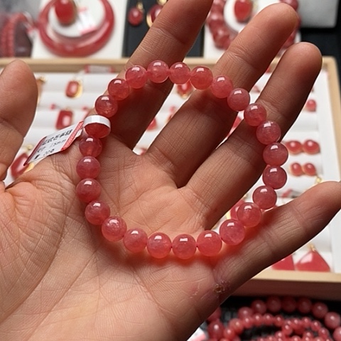 菱锰矿（红纹石）手绳未镶嵌