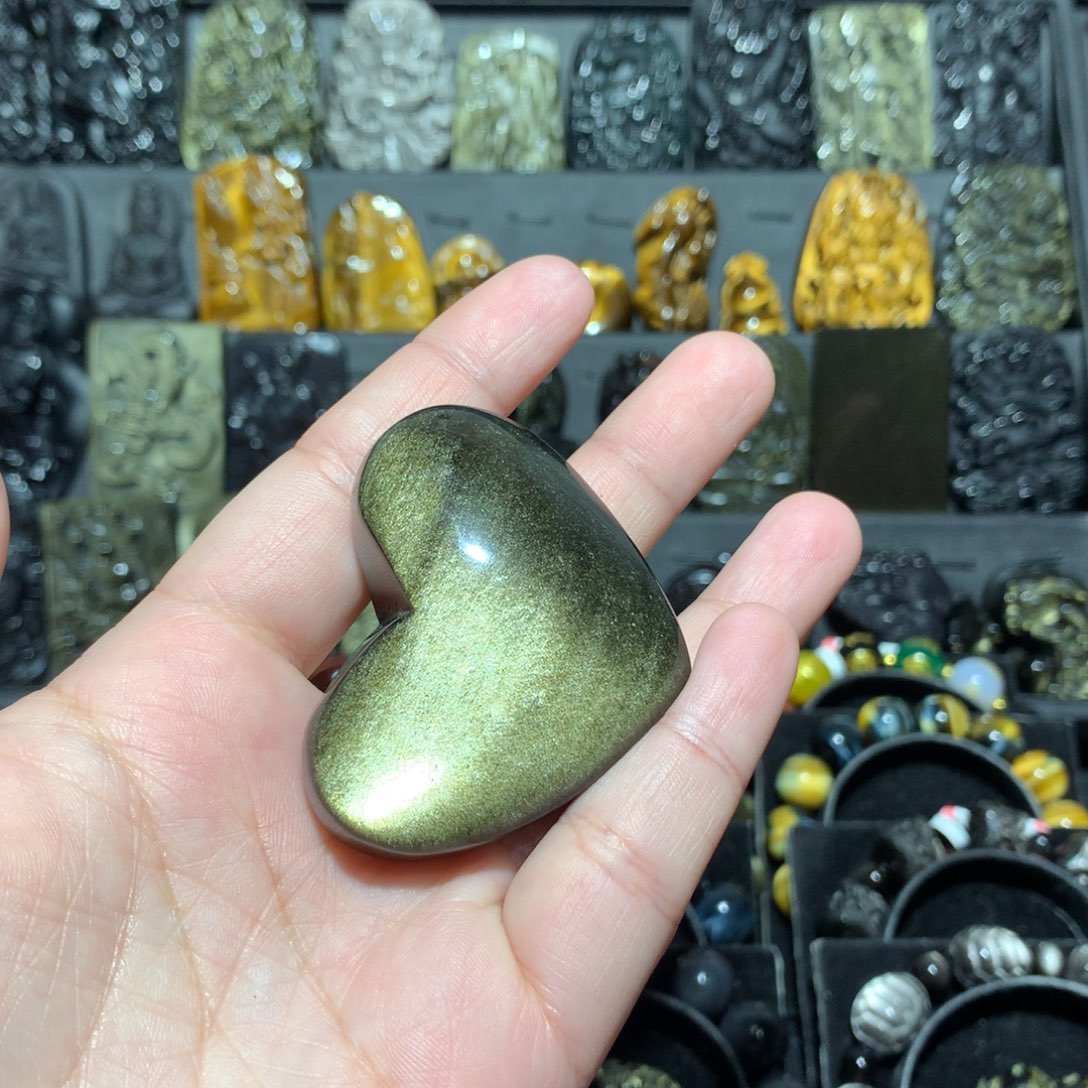 黑曜岩珠宝奇石未镶嵌打****妈