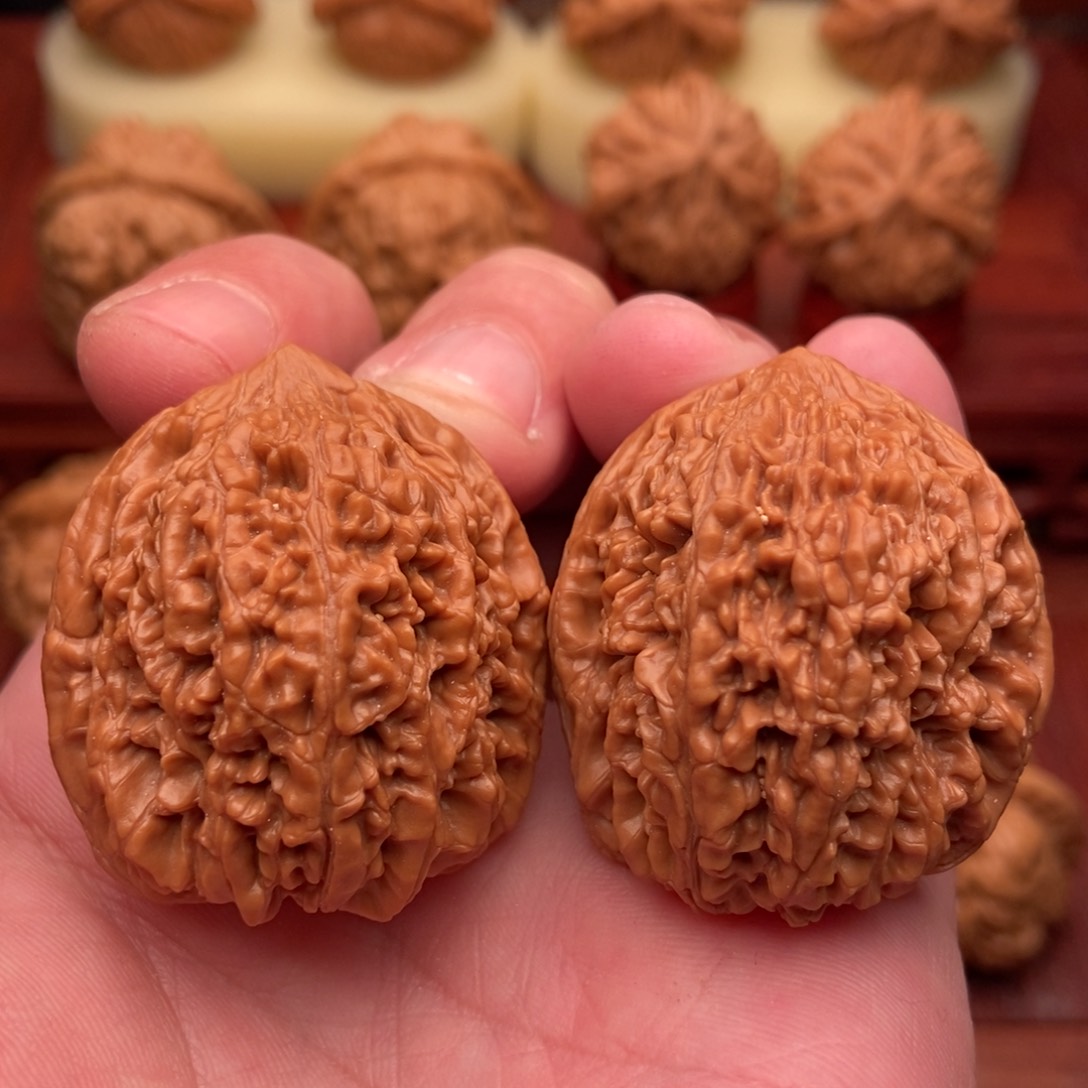 桃核把件野生大蒜头36.5