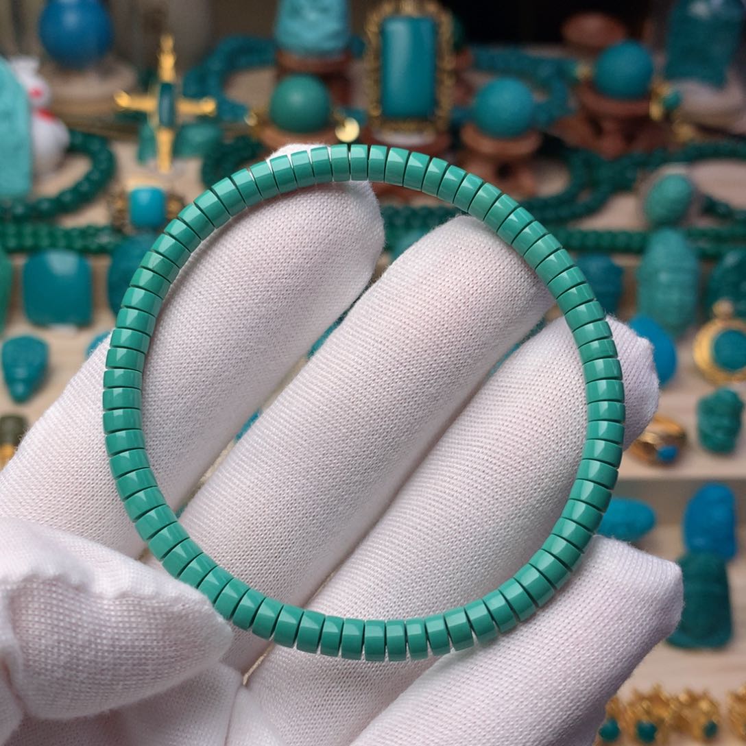 未镶嵌绿松石珠宝奇石4.5mm